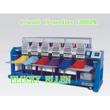 ELUCKY New beautiful practical Computerized multi heads Embroidery Machine for Cap/T-Shirt/Flat Embroidery